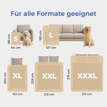 Водонепроникний коврик Dreamzie для собак - 127x152 см - для дивана та ліжка - Sherpa Fleece - Бежевий