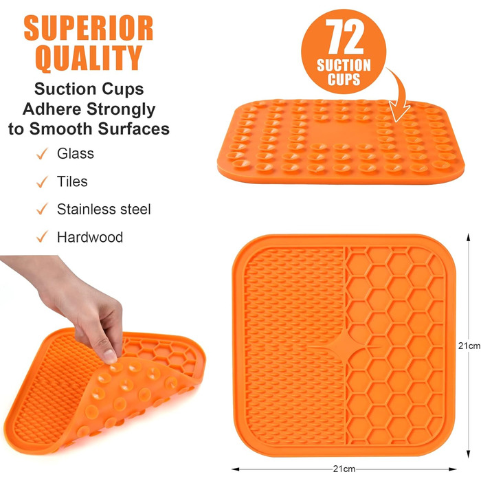 Набір для повільного годування собак та котів AiQInu: 2 годівниці-липучки, силіконовий шпатель, для грумінгу та догляду за кігтями