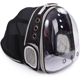 Транспортна сумка для собак та котів JUMI - переноска для котів та собак, рюкзак для тварин, аксесуари для котів, дорожня сумка, регульований ремінь, вентиляційні решітки (сірий, з складками)