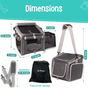 Транспортувальна сумка-кошик для собак та котів (сіра) - зручна та безпечна переноска для маленьких тварин