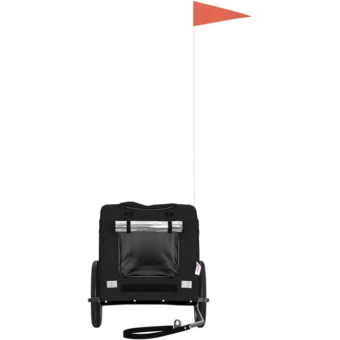 Причіп для велосипеда для собак, чорний, Oxford-Gewebe та залізо, LH82839