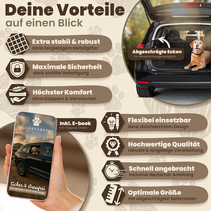 Сітка для собак у багажник авто | Якісна та міцна перегородка для багажника | Перегородка для багажника для собак