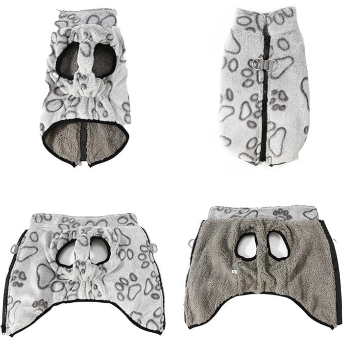 Тепла куртка для собак з шлейкою, зимова куртка від холоду, зручний верхній одяг для собак, стильна куртка на блискавці з шлейкою (A,M) A M