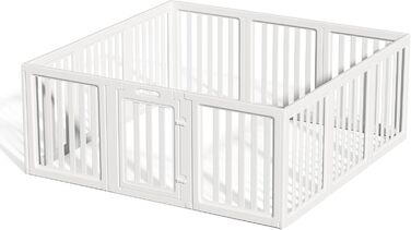 Клітка для собак LoveTail з прозорими стінками, біла, 77 см, 30.5 см, для внутрішнього та зовнішнього використання