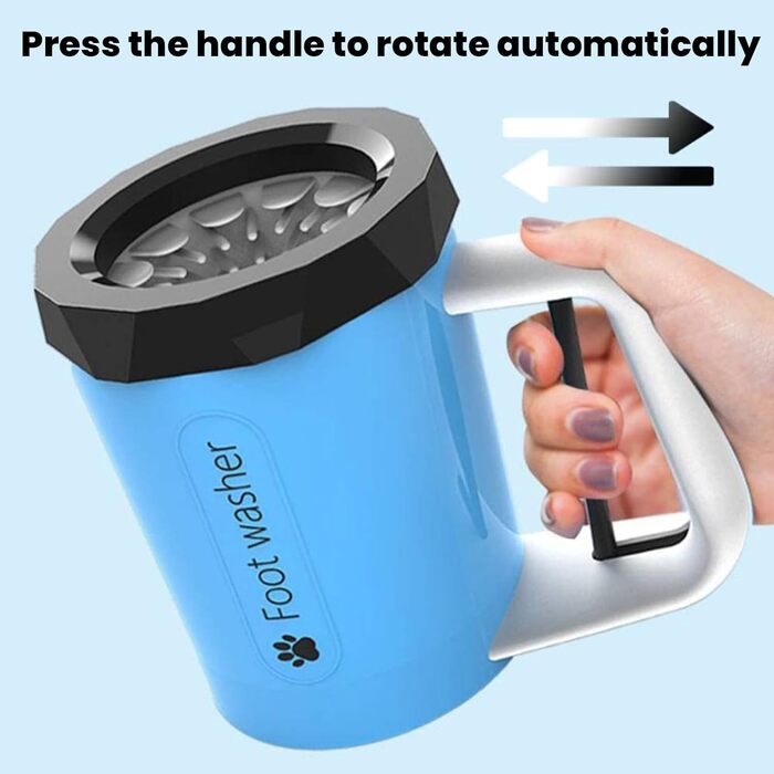 Портативний очищувач лап для собак, силіконовий, рожевий. Очищувач лап для собак 360° з масажем та доглядом за брудними кігтями.