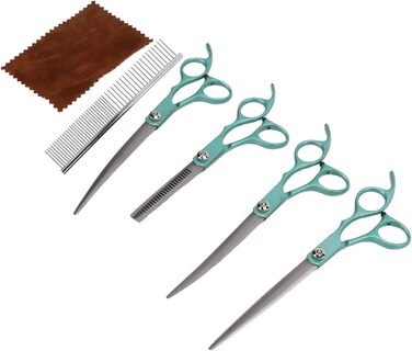 Набір ножиць для грумінгу домашніх тварин TOPINCN з нержавіючої сталі, 7 дюймів, для собак, котів, кроликів