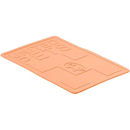 Підкладка під миску для собак та котів Mustafà Design, Італія, M, сіра/помаранчева, антиковзаюча