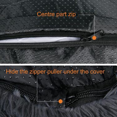 Крісло-гніздо для собак та котів, 80 см, антистрес, м'яке, знімний чохол, темно-сірий, Ø 80 см (XL)