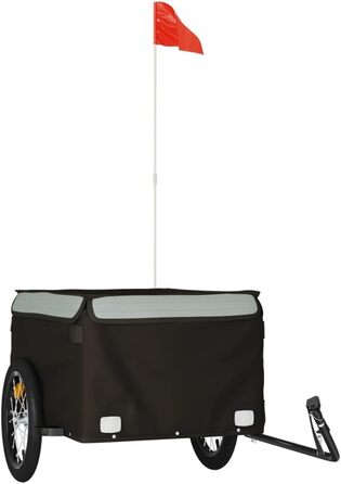 Причіп для собак, велосипедний причіп, причіп для бігу: чорний та сірий, 45 кг, сталь, легка збірка, універсальний