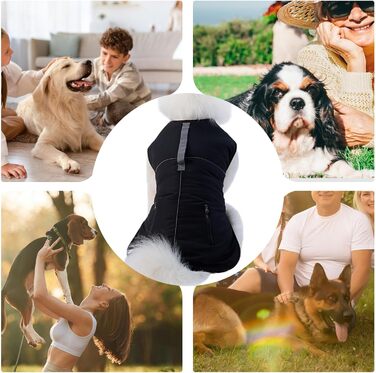 Зимова куртка для собак - тепла ізольована верхня частина тіла з м'якого флісу, вітронепроникний комплект одягу для собак середніх розмірів для прогулянок у холодну погоду (M)