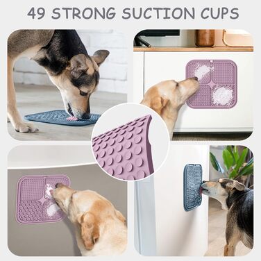 Килимок для собак з присосками, 2 шт. - антистрес, для повільного облизування, навчання, 21.6 x 21.6 см