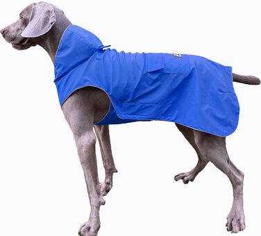 Дощовик для собак, не жорсткий, супер м'який, з відбиваючими елементами, регульований, легкий у надяганні, отвір для повідка, S-XXXXXL, блакитний, розмір S