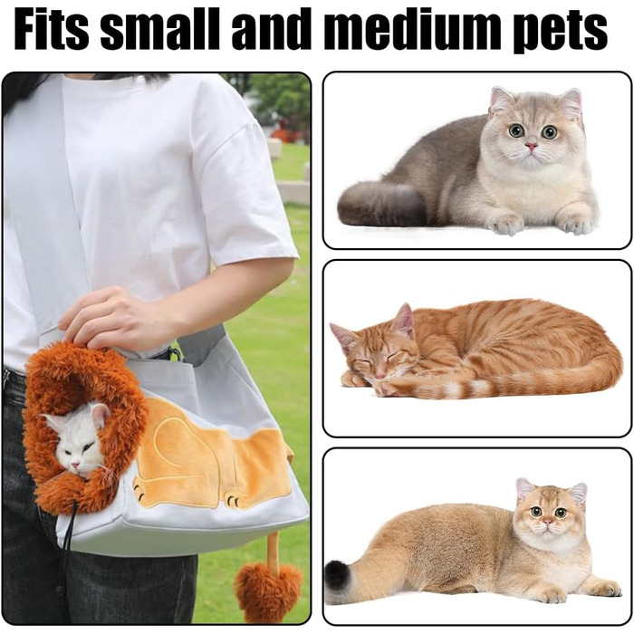 Сумка-переноска для котів та кошенят, весела переноска з шнурком, дихаюча сумка через плече для маленьких собак та котів