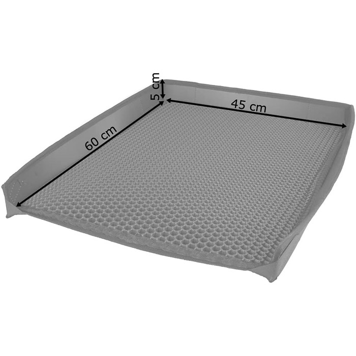 Килимок для котячого туалету Petigi Katzenklo Matte XXL з бортиком (60x46 см), вологостійкий, для котів