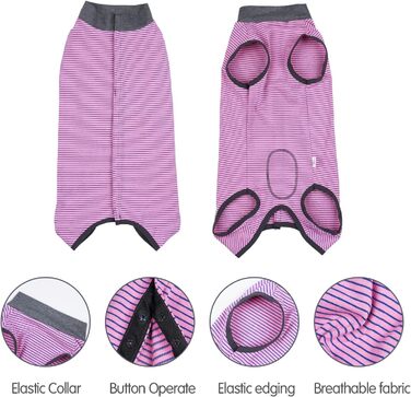 Захисний костюм для собак після кастрації Heywean, рожевий, XL. Медичний одяг для собак після операції, рожевий, XL