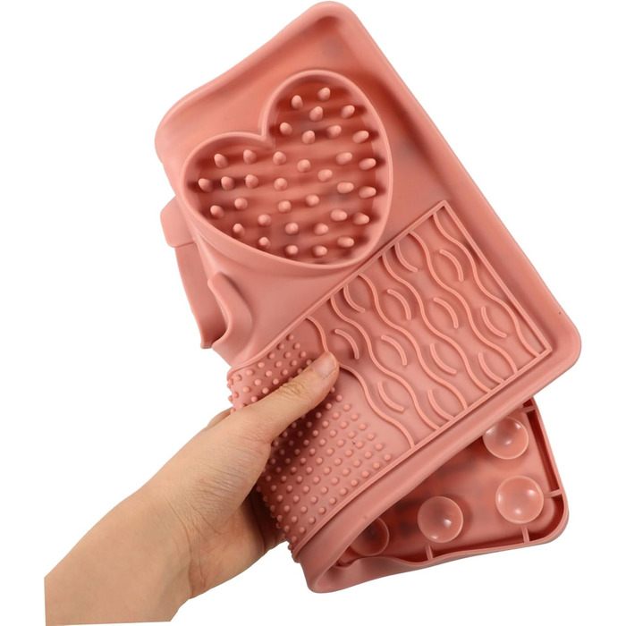 Килимок для собак та котів з присосками, силікон харчового класу, анти-слиз, для повільного годування, нековзний, яскравий, для тварин