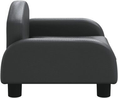 Крісло-ліжко для собак та котів, чорне, 50x40x30 см, з водонепроникного штучного шкіровинилу