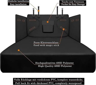 Захист багажника для собак Tesla Model Y 2020-2024, водонепроникний, міцний, легкий у догляді, автокилим для собак