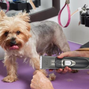 Професійна машинка для стрижки тварин Tierhaar: безшумна, акумуляторна, для котів, собак, коней, комплект