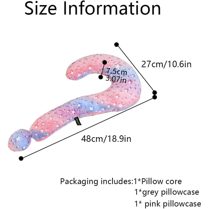 Подушка для собак CHULPET, зручна, знімний чохол, світиться в темряві, підтримка шиї, середній розмір