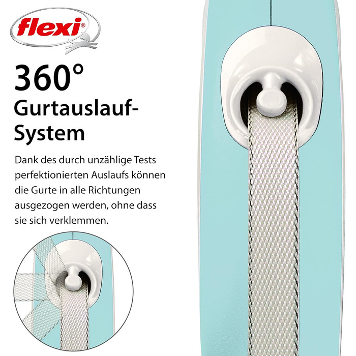Рулетка для собак Flexi New Comfort, M, 5 м, блакитна