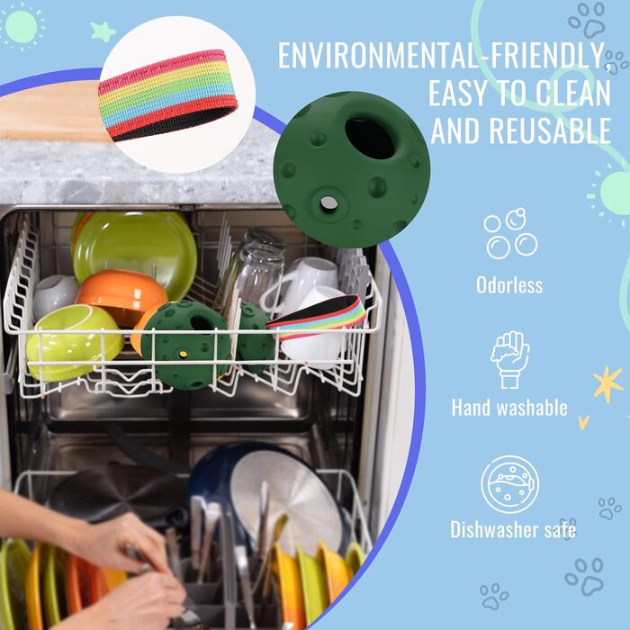 Іграшка для собак Larimuer Schleckball: інтерактивна годівниця-іграшка з силікону (зелена)