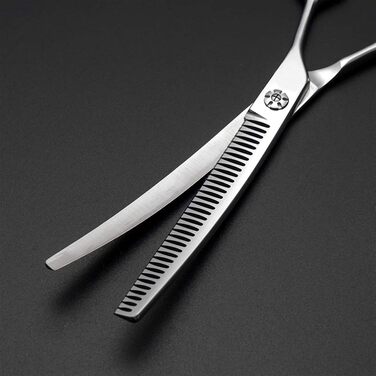 Ножиці для грумінгу тварин, вигнуті, 35 зубців, для правшів