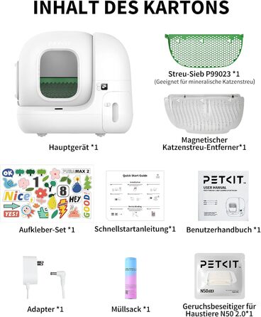 Автоматичний туалет для котів PETKIT 76 л білий