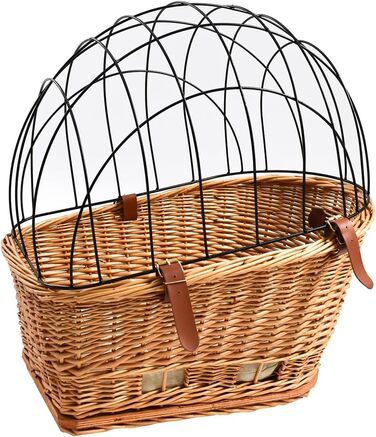 Плетенний кошик для велосипеда на багажник для собак та котів, кріплення на багажник