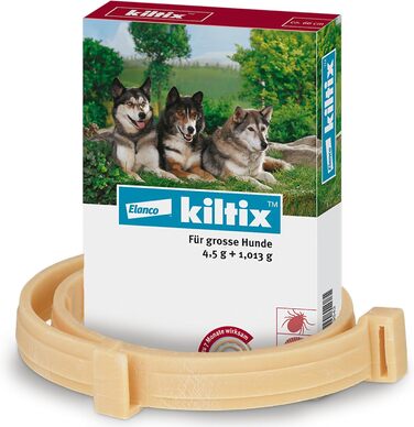 Kiltix нашийник від кліщів і бліх для великих активних собак, 66 см – тривалий захист від паразитів