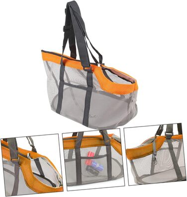 Транспортна сумка для тварин Cosmevivi XXL, нейлон, помаранчевий, 44x25 см, з сіткою для собак, котів та цуценят, для подорожей та кемпінгу