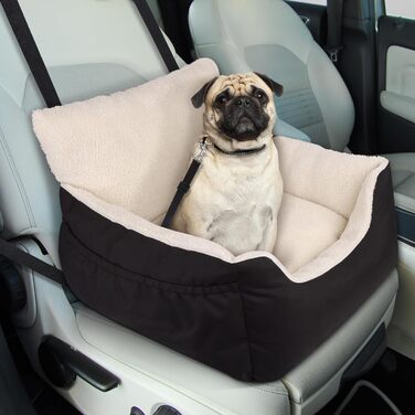 Автомобільний аксесуар для собак Aevcvok: зручний крісло-підставка для маленьких собак, чорного кольору, з безпечною лінією