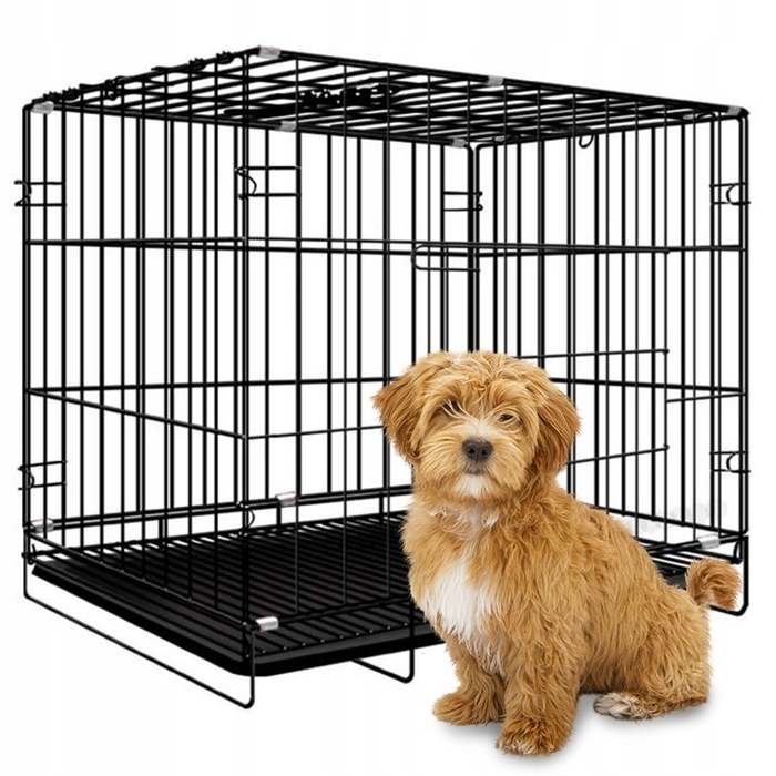 Складана металева клітка-вольєр для малих собак, котів та кроликів, 50 x 35 x 42 см