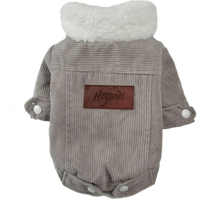 Зимовий одяг для собак: тепла куртка-мантиля для маленьких та середніх собак, котів, кошенят, шнауцерів, йоркширських тер'єрів. Костюм для домашніх тварин (Сірий, M)