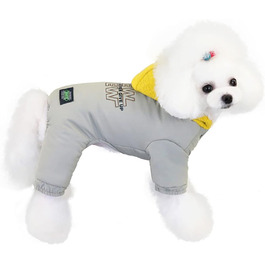 Теплий зимовий одяг для собак: теплий, непромокаючий комбінезон для собак, теплий одяг для маленьких собак і котів, сірий, M