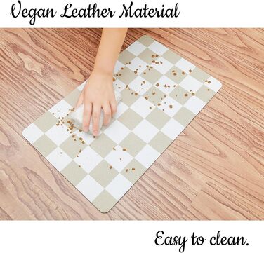 Килимок для годування собак Ralxion Karierte, водопоглинаючий, шаховий принт, бежевий, хакі, аксесуари для тварин