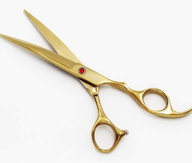 Набір професійних ножиць для грумінгу собак 6CR Edelstahl, набір для догляду за тваринами, ножиці для собак та котів (жовтий)