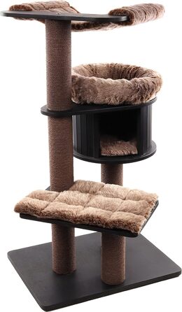 Дряпальня для котів Flamingo Raisa 3 – Коричнево-сіра, 198 см | XXL-комплекс для лазіння