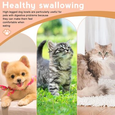 Підвищений годівниця для собак, годівниця для собак на підставці, регульована висота, миски з нержавіючої сталі, 4 рівні, для собак та котів