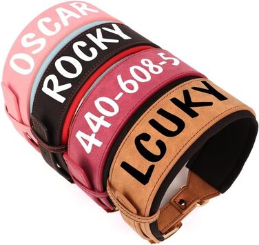 Нашийник для собак середніх та великих порід PET ARTIST з міцної шкіри PU, регульований, з металевою застібкою, для Пітбулів та великих собак, чорний, L (43-51 см)