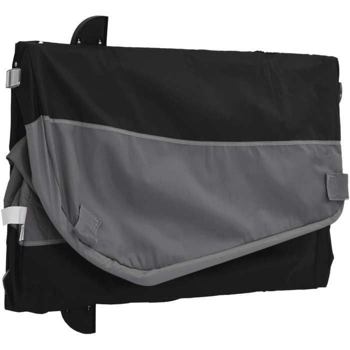 Дитячий причіп-транспортер для собак, чорно-сірий, 45 кг, сталь, легкий монтаж