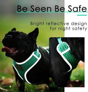ThinkPet Дихаюча шлейка для собак XL, повітряна сітка, світловідбивна, неонова, рожевий кант