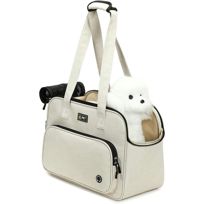 Переносна переносна сумка-переноска для собак RATEJNDGT, сіра, 43 x 20,5 x 30 см