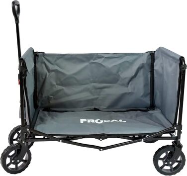 FROSAL Візок для собак Бруно сірий складний | Транспортний візок для собак з легким доступом