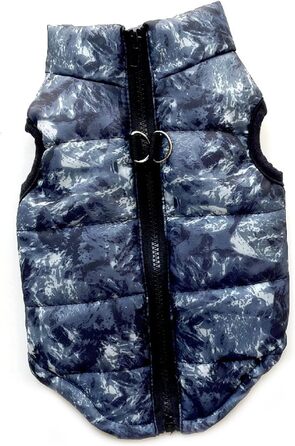 Зимовий теплий одяг для собак: чорна куртка-жилет для собак середніх розмірів (L)