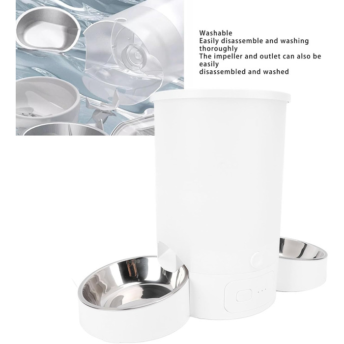 Автомат годування котів Ejoyous з 2 мисками, 3л, WiFi, програмування, запис голосу, керування через додаток