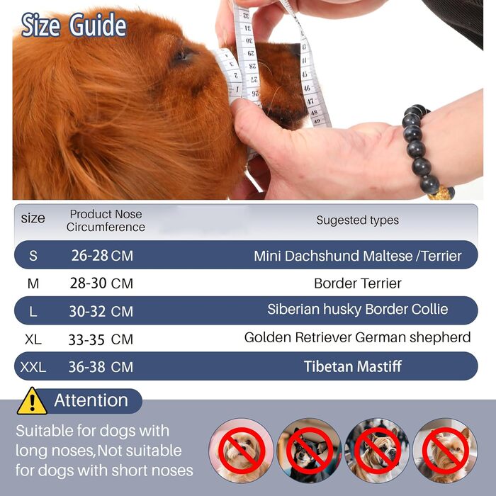 Нашийник-маска для собак, м'який силіконовий нашийник проти гавкіт та гризіння, дихаюча конструкція, підходить для дресирування великих агресивних собак (Чорний, XL)