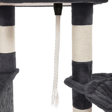 Ігровий комплекс для котів: будинок-драпак з 5 рівнями та стовпчиками, 115 см (F200)