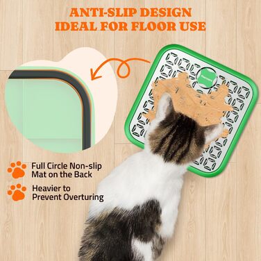 Лежак-іграшка для собак великих порід з годівницею, зелений. Зменшує нудьгу та тривогу, сприяє повільному годуванню.