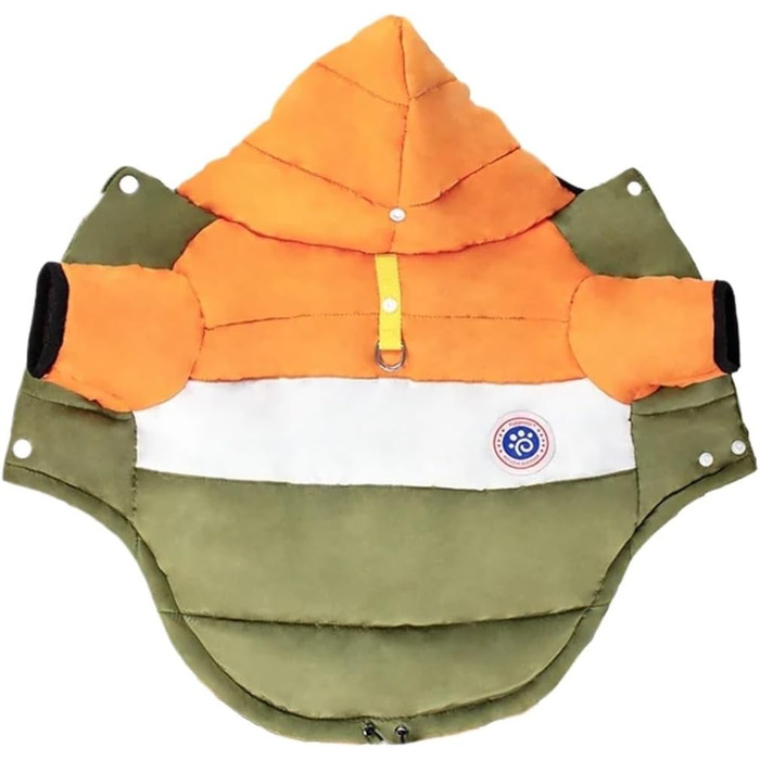Зимова куртка для собак, бавовна, теплий одяг для домашніх тварин, курточка для цуценят та собак середніх та маленьких порід, котів, чихуахуа, бульдога, мальтійця (колір: помаранчевий, розмір: M)